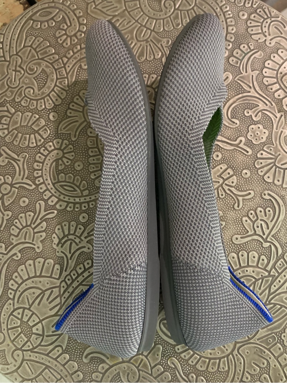 Rothy’s The Flat Slip-On Knit Ballet Flats Gray Birdseye NO INSOLES, EUC, 7 - Picture 5 of 7